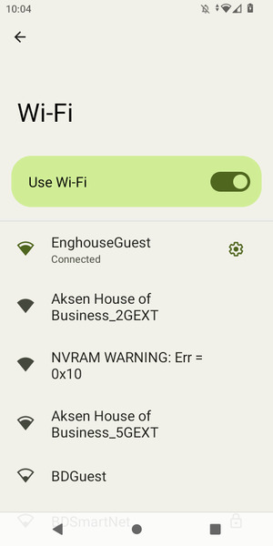 You are now connected to the Wi-Fi network