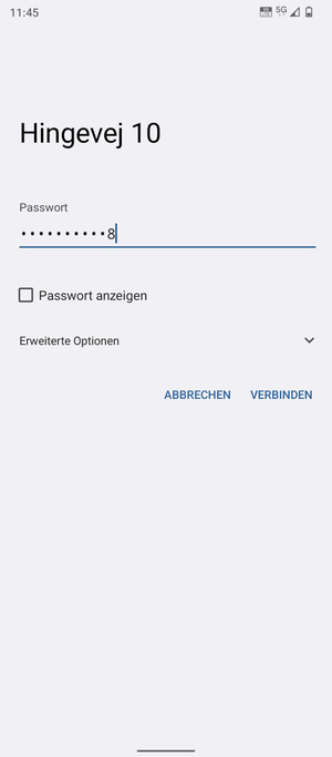 Geben Sie das WLAN-Passwort ein und wählen Sie VERBINDEN