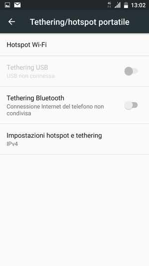 Seleziona Hotspot Wi-Fi