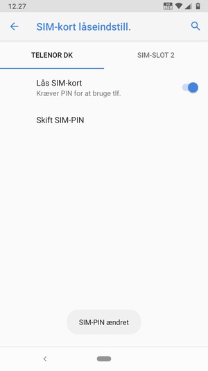 Din SIM-PIN er nu ændret