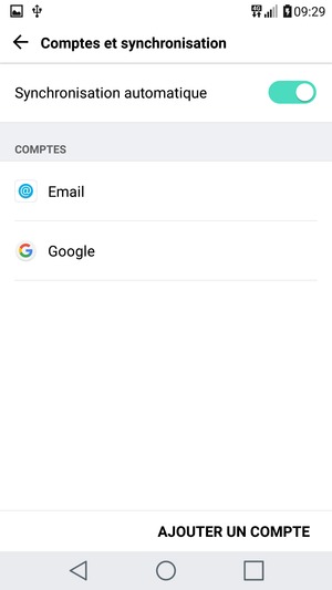 Sélectionnez Google