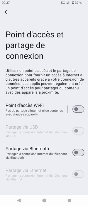 Sélectionnez Point d'accès Wi-Fi