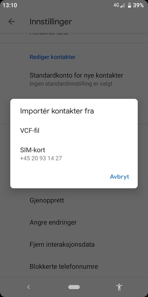 Velg SIM-kort