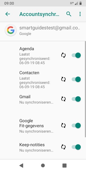 Uw gegevens worden gesynchroniseerd