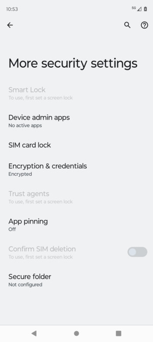 Select SIM card lock