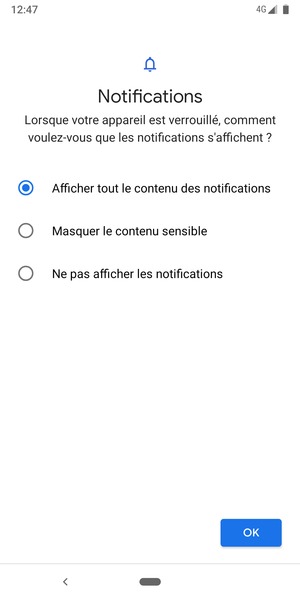 Sélectionnez votre option préférée et sélectionnez OK