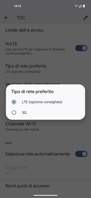 Seleziona la tua opzione preferita