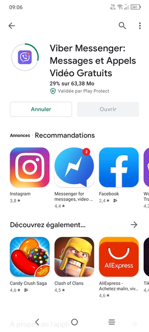 Veuillez attendre la fin de la procédure d'installation