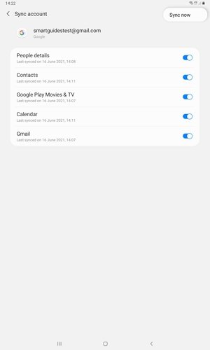 Select Sync now