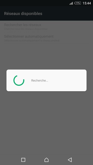 Veuillez attendre la fin de la recherche