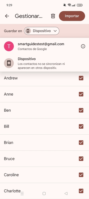 Seleccione su cuenta  Google