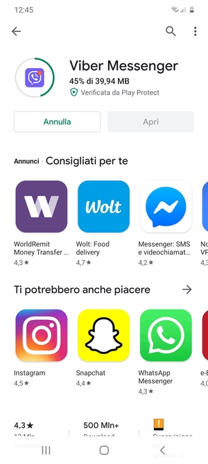 Attendi il completamento del processo di installazione