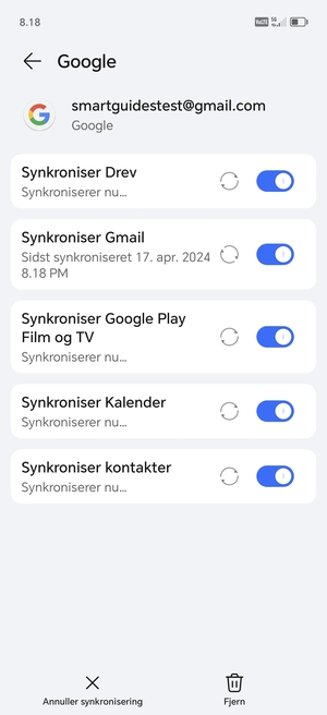 Dine kontakter fra Google vil nu blive synkroniseret til din smartphone