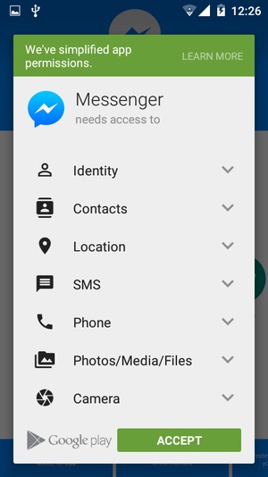 Select ACCEPT