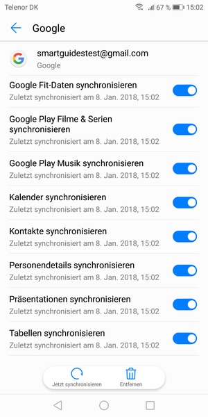 Stellen Sie sicher, dass Kontakte synchronisieren ausgewählt ist