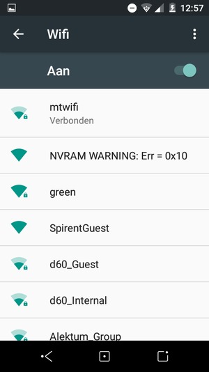 U bent nu verbonden met het WiFi-netwerk
