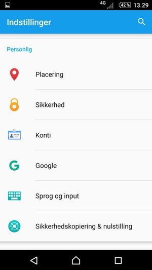 Scroll til og vælg Placering