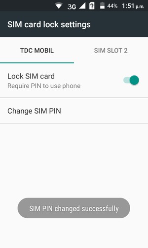 Your SIM PIN has been changed
