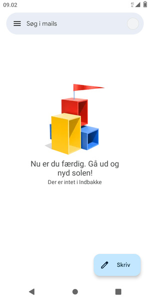 Din Gmail er klar til brug