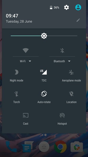 Adjust brightness to the required level