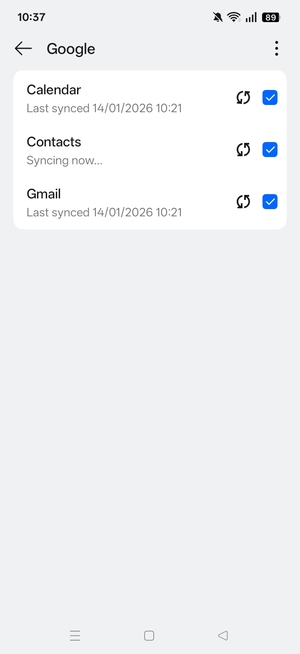 Your contacts from Google will now be synced to your OPPO