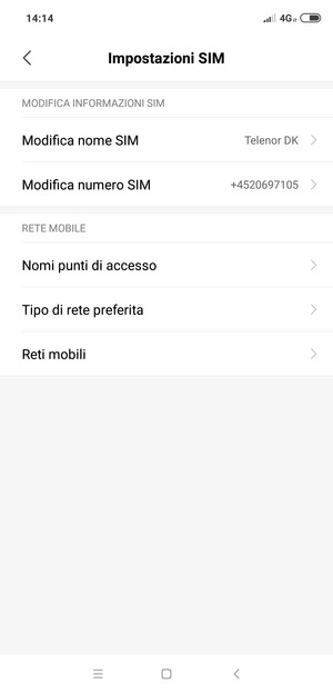Seleziona Nomi punti di accesso