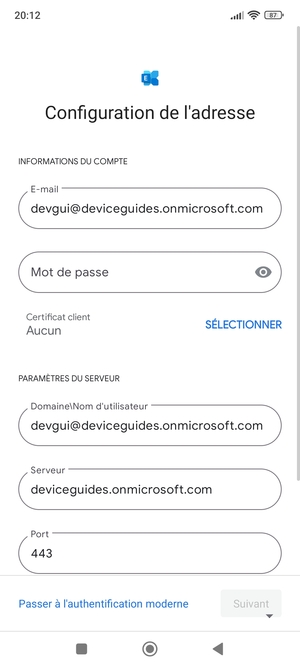 Saisissez votre mot de passe