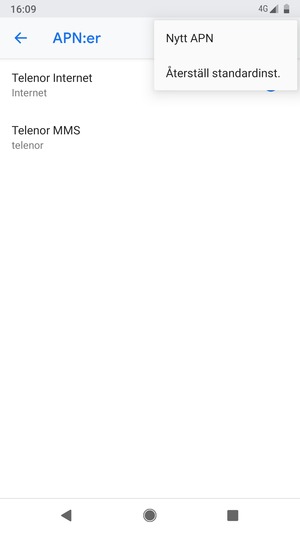 Välj Återställ standardinst.