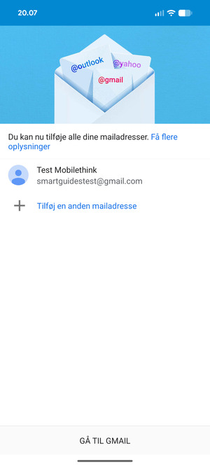 Vælg GÅ TIL GMAIL
