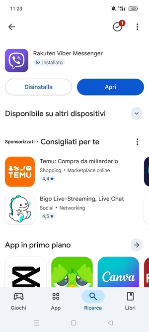 Seleziona Apri