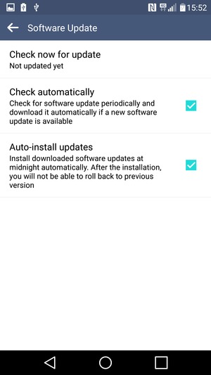Select Check now for update