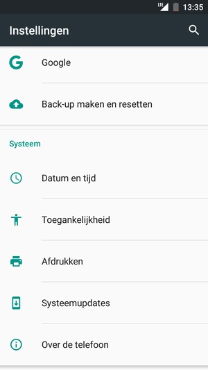 Scroll naar en selecteer Systeemupdates