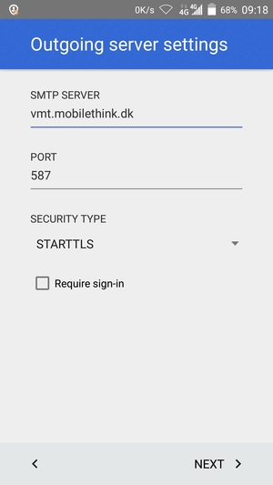 Uncheck the Require sign-in checkbox and select SECURITY TYPE