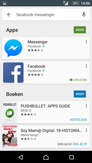 Selecteer de app