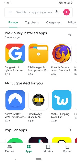 Select the Search bar