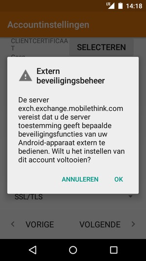 Selecteer OK