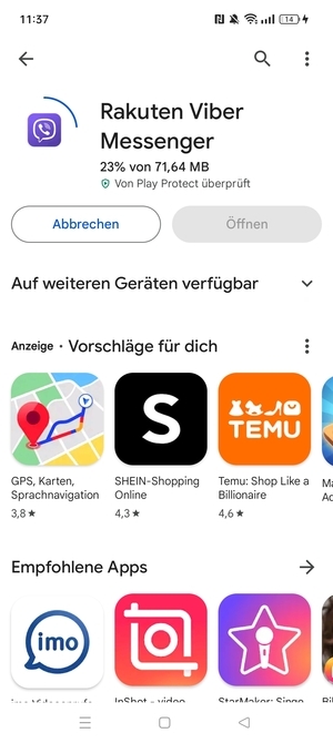 Warten Sie, bis der Installationsprozess  beendet ist