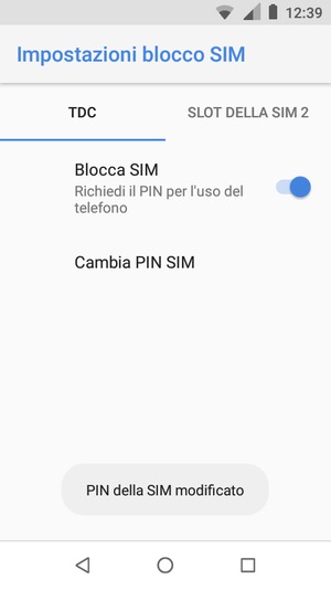Il tuo PIN della SIM è stato modificato