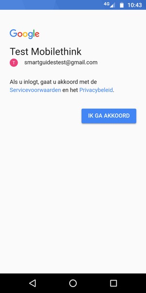 Selecteer IK GA AKKOORD