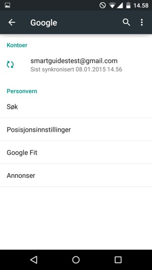 Velg kontoen din