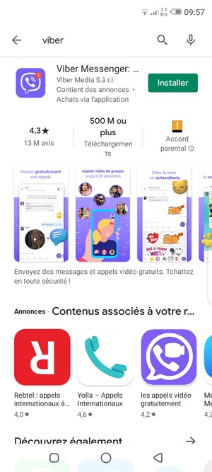 Sélectionnez l'appli