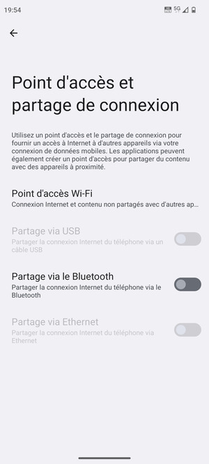 Sélectionnez Point d'accès Wi-Fi