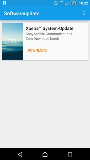 Falls Ihr Handy nicht aktualisiert ist, wählen Sie DOWNLOAD