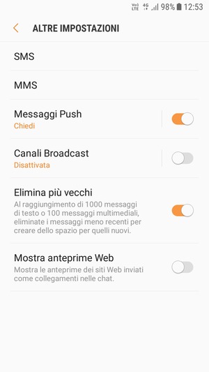 Seleziona SMS