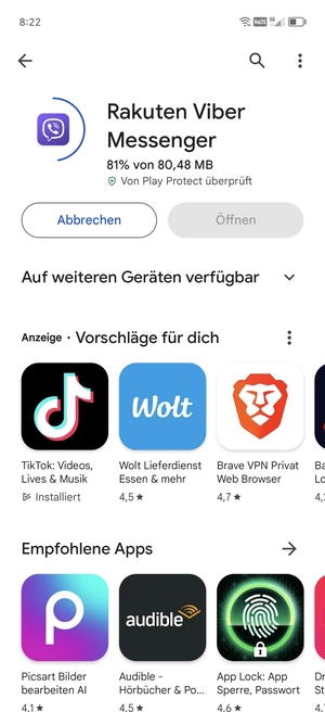 Warten Sie, bis der Installationsprozess  beendet ist