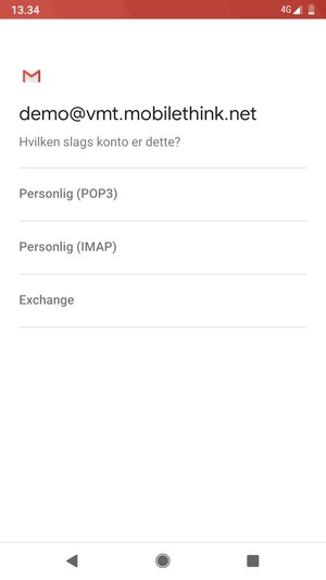 Vælg Exchange