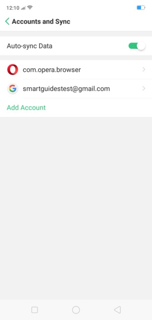 Select your Google account