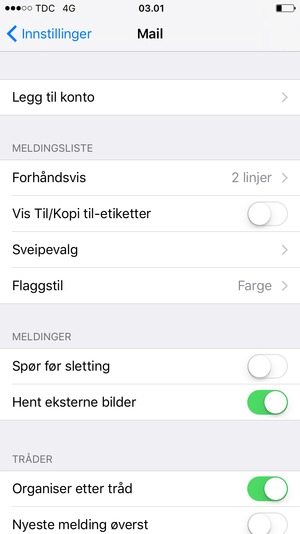 Velg Legg til konto