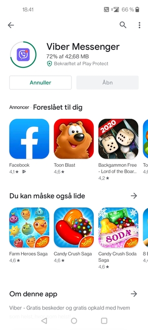 Afvent at installeringen er afsluttet