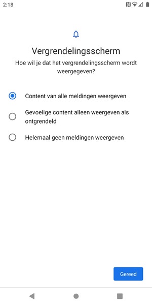 Selecteer uw voorkeursoptie en selecteer Geavanceerd